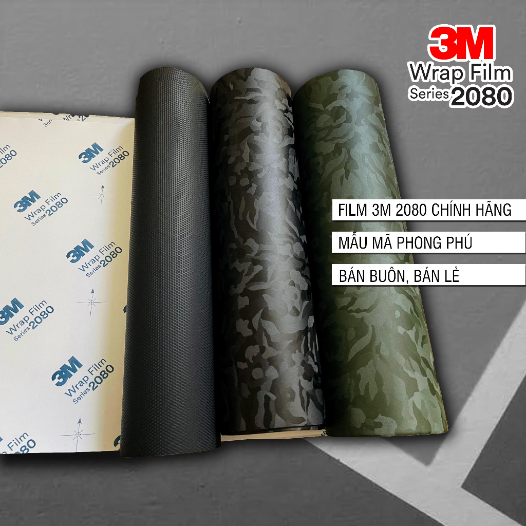 Decal 3M 2080, Film 3M 2080 Matrix black, Shadow Camo, Green Camo khổ