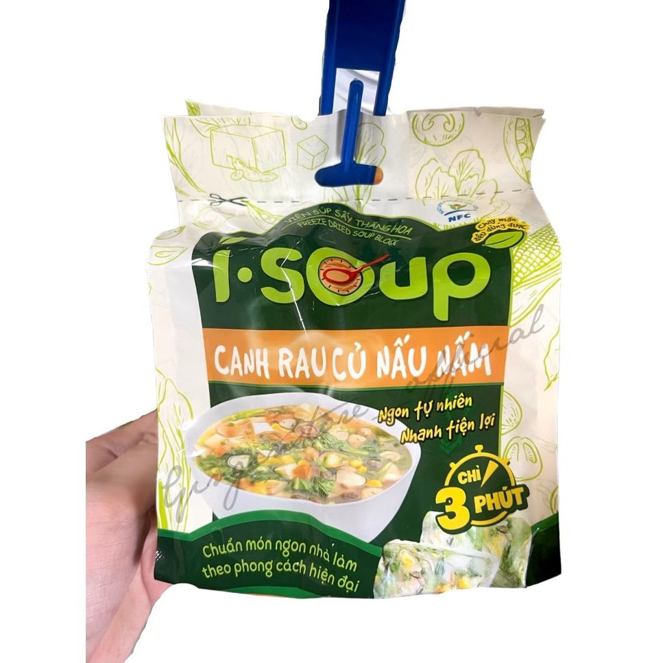 Canh Rau Củ Nấu Nấm Chay I.Soup 50g (túi 05 viên)- Viên Súp Chay Sấy ...