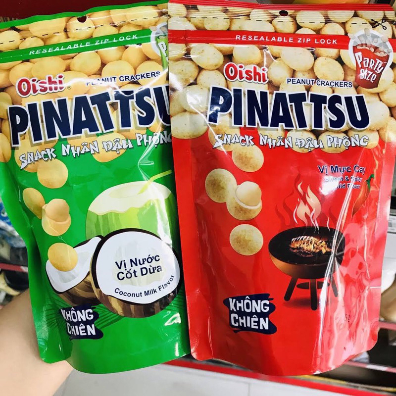 Snack Nhan Đậu Phộng Pinatsu Túi Zip gói 85g Các Vị Thơm Ngon | Shopee ...