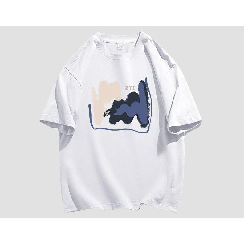 Áo thun nữ HappyFamily - Mẫu  tay lở in họa tiết ZTI chất cotton 100 Cao Cấp