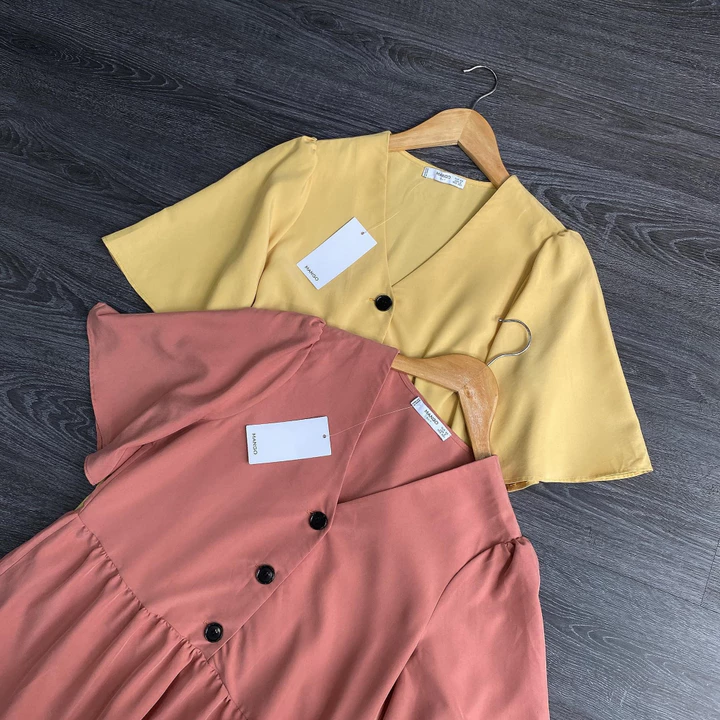 Váy Babydoll, Đầm Babydoll, Váy dư xịn Mango dáng suông