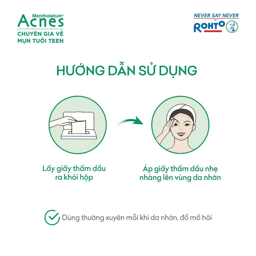 Giấy thấm dầu Acnes Oil Remover Paper (100 tờ)