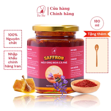 Saffron Ngâm Mật Ong Hoa Cà Phê Voi Voi 180ml, 1g Saffron Nhuỵ Hoa Nghệ Tây Mật Ong Chính Hãng Tăng Cường Sức Khoẻ