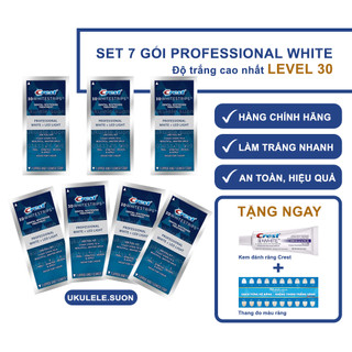 Liệu Trình 7 Ngày - Miếng Dán Trắng Răng CREST (7 Gói-14 Miếng) CHÍNH HÃNG - DATE MỚI