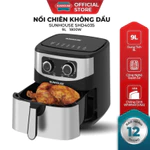 [Chính hãng] Nồi chiên không dầu 9L Sunhouse SHD4035 dung tích 9L chiên nướng được lượng lớn thức ăn | Chống dính cao — ảnh 1