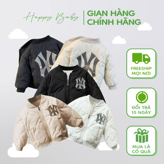 ÁO KHOÁC BOMBER CHẦN BÔNG TRẺ EM – ÁO ẤM SIÊU NHẸ LÔNG CỪU CHO BÉ TRAI BÉ GÁI MÙA ĐÔNG #P4