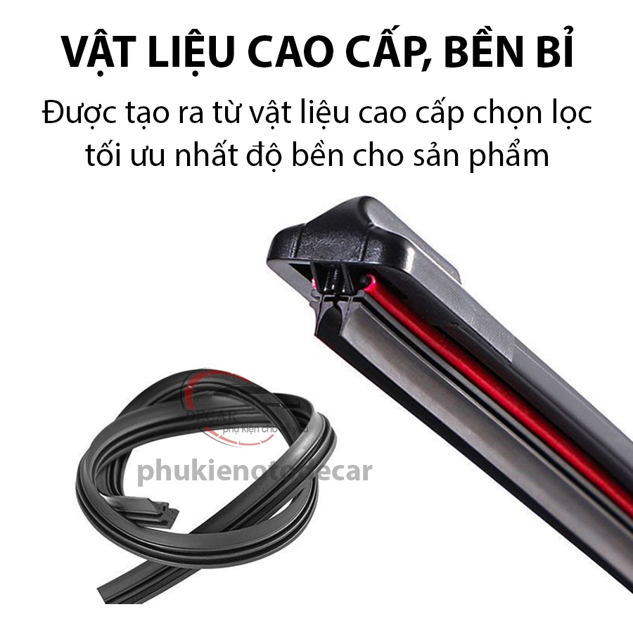 Gạt mưa lưỡi kép cao cấp ô tô FORD ECOSPORT, ESCAPE, EVEREST, RANGER,bộ cần gạt mưa hai lưỡi