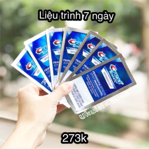 Liệu Trình 7 Ngày - Miếng Dán Trắng Răng CREST (7 Gói-14 Miếng) CHÍNH HÃNG - DATE MỚI