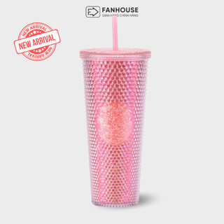 Bình cách nhiệt Kim Cương Fan House dung tích 710ml, chất liệu nhựa APS, cách nhiệt 2-3h, tặng kèm sticker và cọ rửa