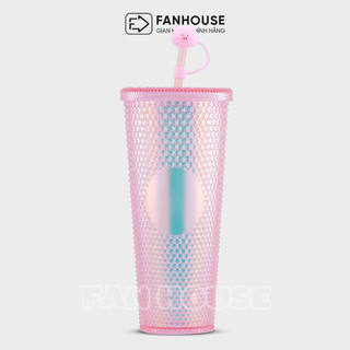 Bình cách nhiệt Kim Cương Fan House dung tích 710ml, chất liệu nhựa APS, cách nhiệt 2-3h, tặng kèm sticker và cọ rửa