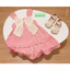 Váy 2 Dây Nơ To Màu Hồng Cam Đầm Xòe Qua Gối Cho Bé 4-5 Tuổi 17-20kg