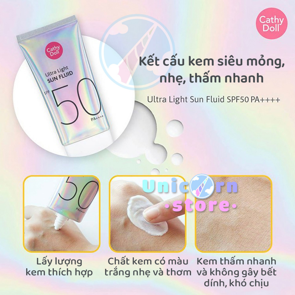 Kem Chống Nắng Cathy Doll Ultra Light Sun Fluid SPF50 PA++++ 40ML