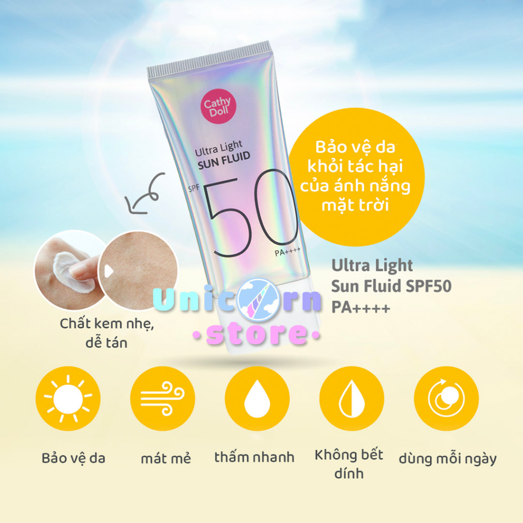Kem Chống Nắng Cathy Doll Ultra Light Sun Fluid SPF50 PA++++ 40ML