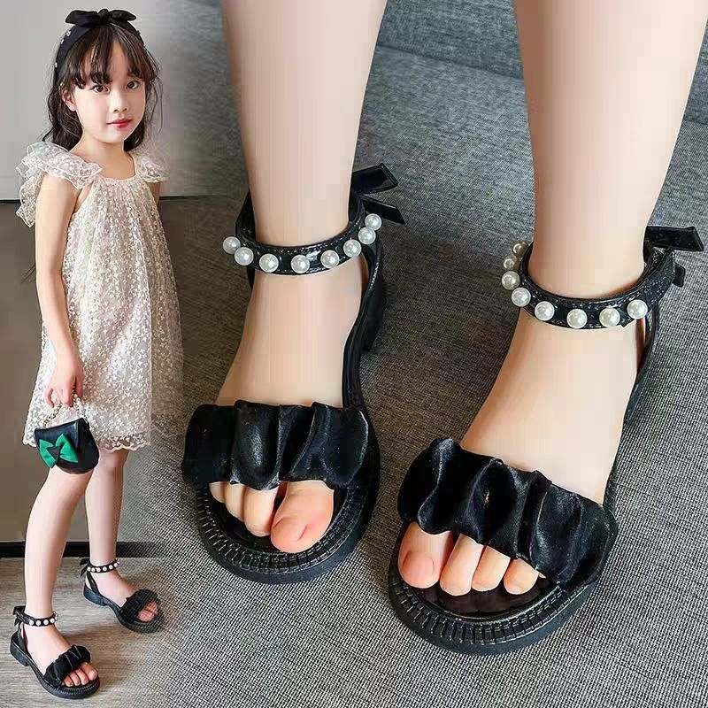 Giày chiến binh cổ cao cho bé gái quai ngang von nhúng mềm êm chân dễ thương có quai hậu