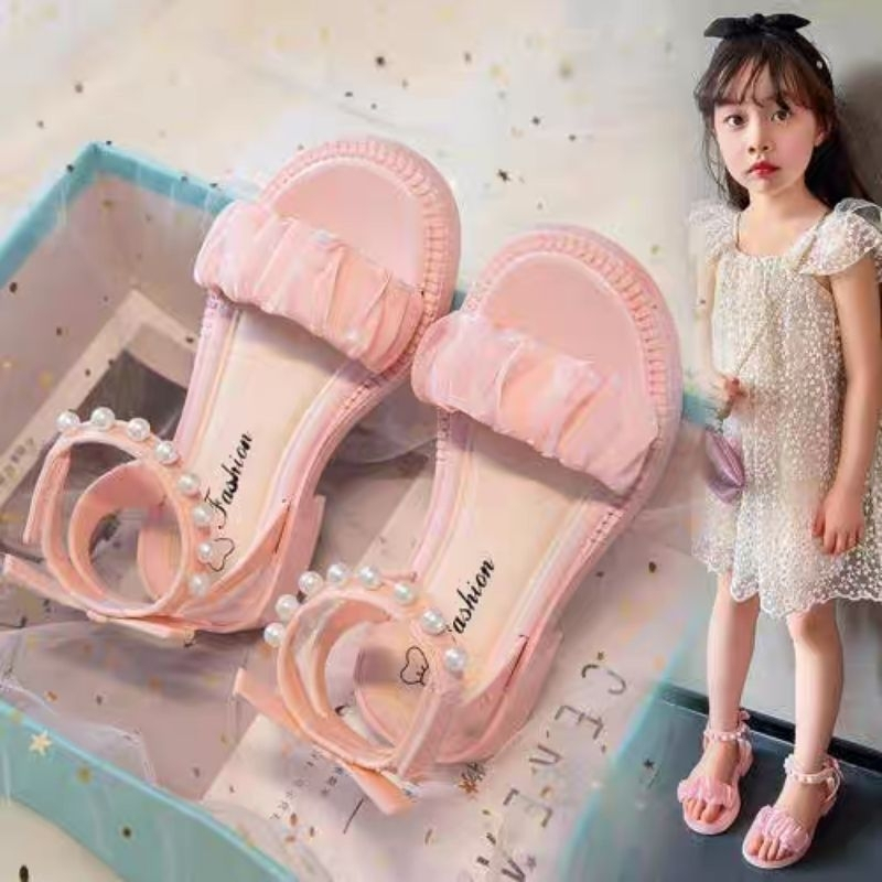 Giày chiến binh cổ cao cho bé gái quai ngang von nhúng mềm êm chân dễ thương có quai hậu