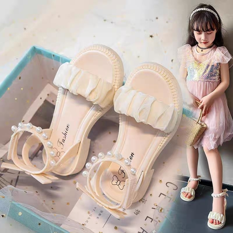Giày chiến binh cổ cao cho bé gái quai ngang von nhúng mềm êm chân dễ thương có quai hậu