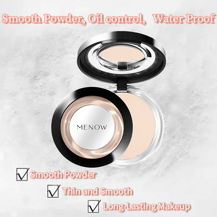 MENOW phấn phủ lâu trôi kháng nước kiềm dầu cấu mỏng nhẹ che phủ 8.5g Miễn phí:chì kẻ mày,phấn phủ