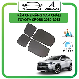 Rèm che nắng ô tô Toyota Cross 2020-2026, che nắng hút nam châm theo xe, bộ 4 cánh. Hàng tốt