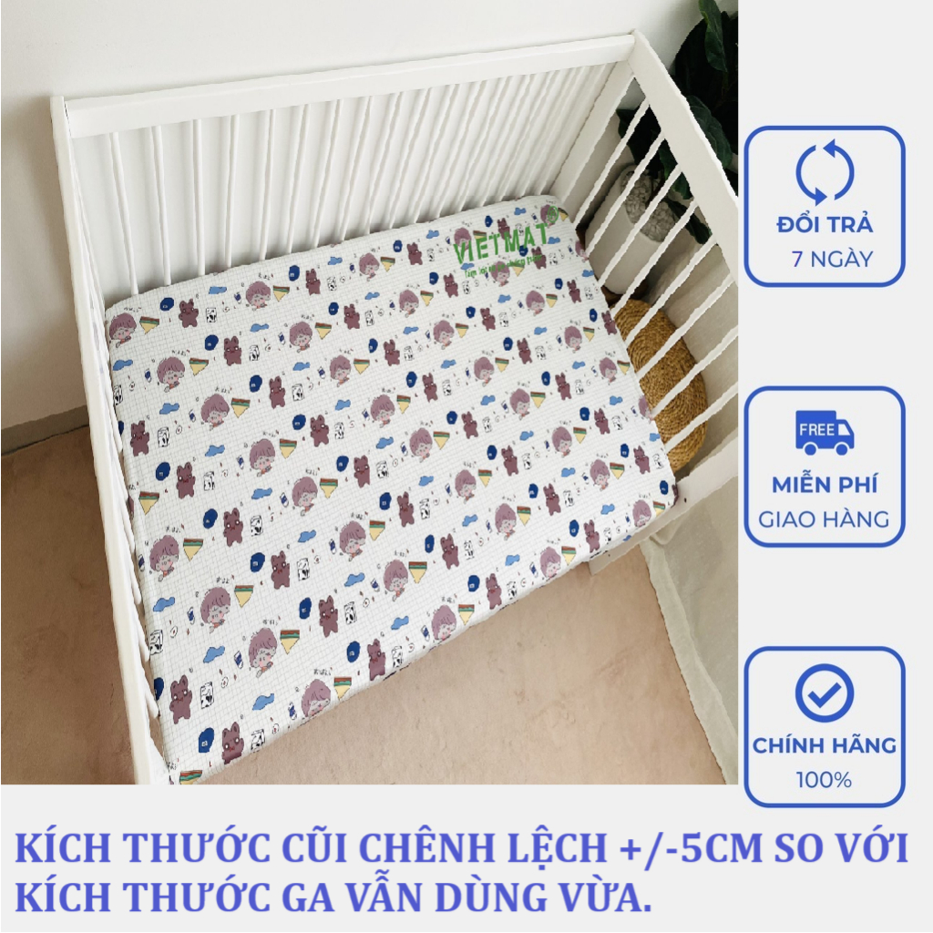 Ảnh Ga chống thấm cho cũi TILO không nóng bí, không sột soạt, lau khô dùng tiếp, giặt máy và máy sấy 3