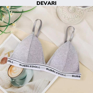Áo bra nữ học sinh 2 dây không gọng đệm mút mỏng ôm ngực in chữ dễ thương DEVARI B3009