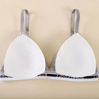 Áo bra nữ học sinh 2 dây không gọng đệm mút mỏng ôm ngực in chữ dễ thương DEVARI B3009