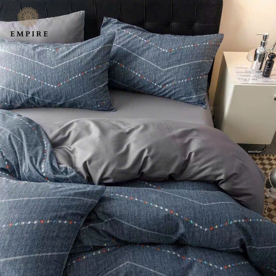 Bộ chăn ga gối nệm 4 món EMPIRE ga trải giường cotton Organic chăn chần bông- EMPIRE Bedding & Decor