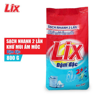 Bột giặt LIX extra đậm đặc túi 800g/550g/250g