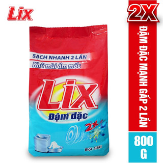 Bột giặt LIX extra đậm đặc túi 800g/550g/250g