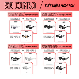 Kính mắt y2k đen BEAR18 phong cách cá tính dành cho nam và nữ