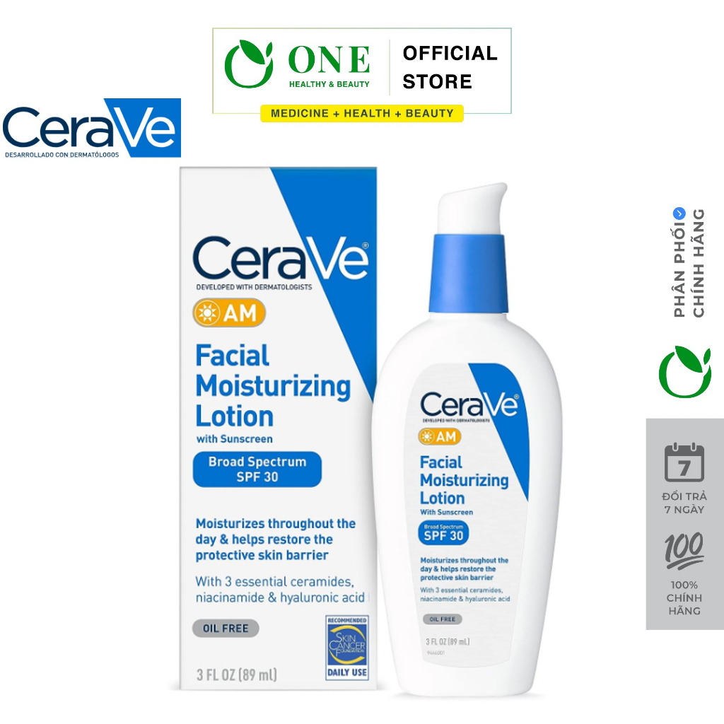 Kem dưỡng ẩm cả ngày CeraVe Facial Moisturizing Lotion AM SPF 30 60ml