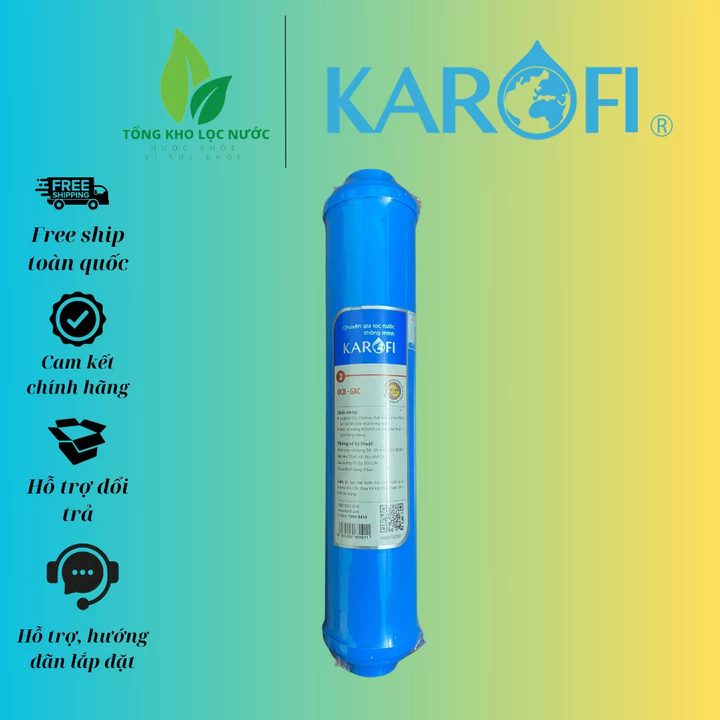 Lõi lọc nước OCB-GAC ( Lõi số 2) Karofi chính hãng- Máy lọc nước RO
