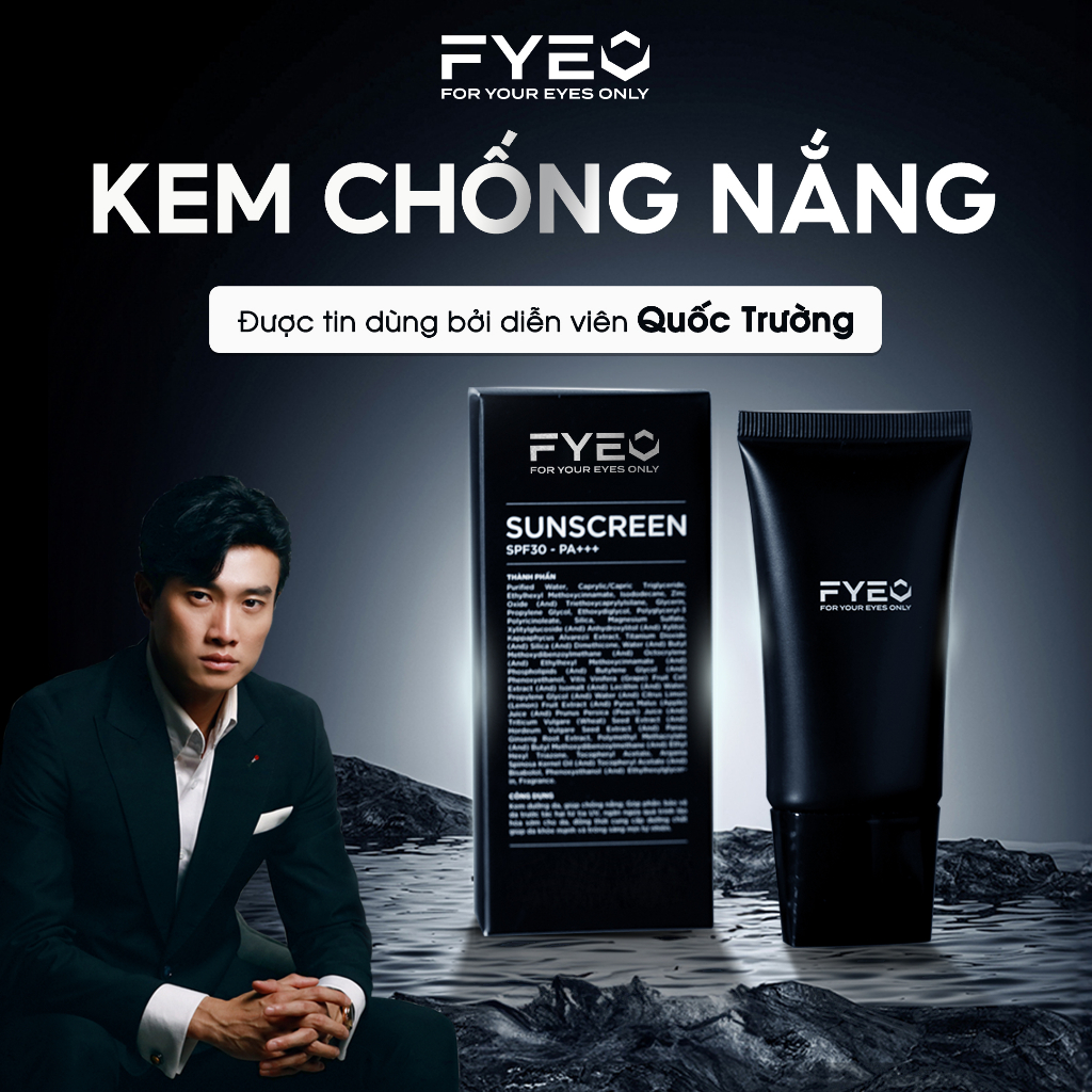 Kem chống nắng nam FYEO SPF30+ dưỡng ẩm, sáng da 50g - Hương nước hoa Pháp  cao cấp chính hãng với 3 tầng hương ĐẶC BIỆT | Shopee Việt Nam