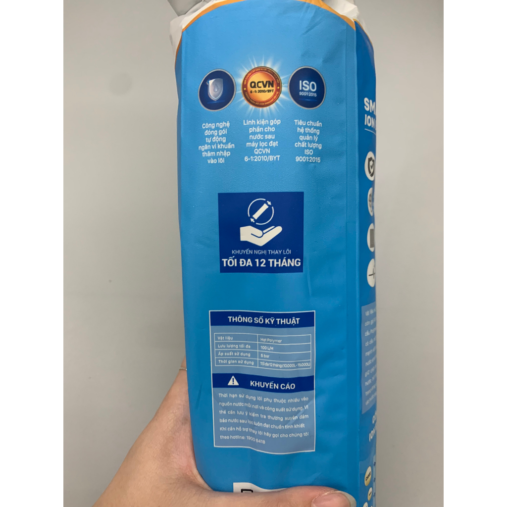 Lõi Số 2 Cation Ion Exchange Karofi Làm Mềm Nước Cứng Dùng Cho Máy Lọc Nước RO