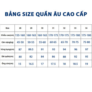 Quần Tây Âu vải Nam công sở đứng form cao cấp trẻ trung Dáng Ôm Chuẩn Vải lụa Không Nhăn Chính hãng Avocado