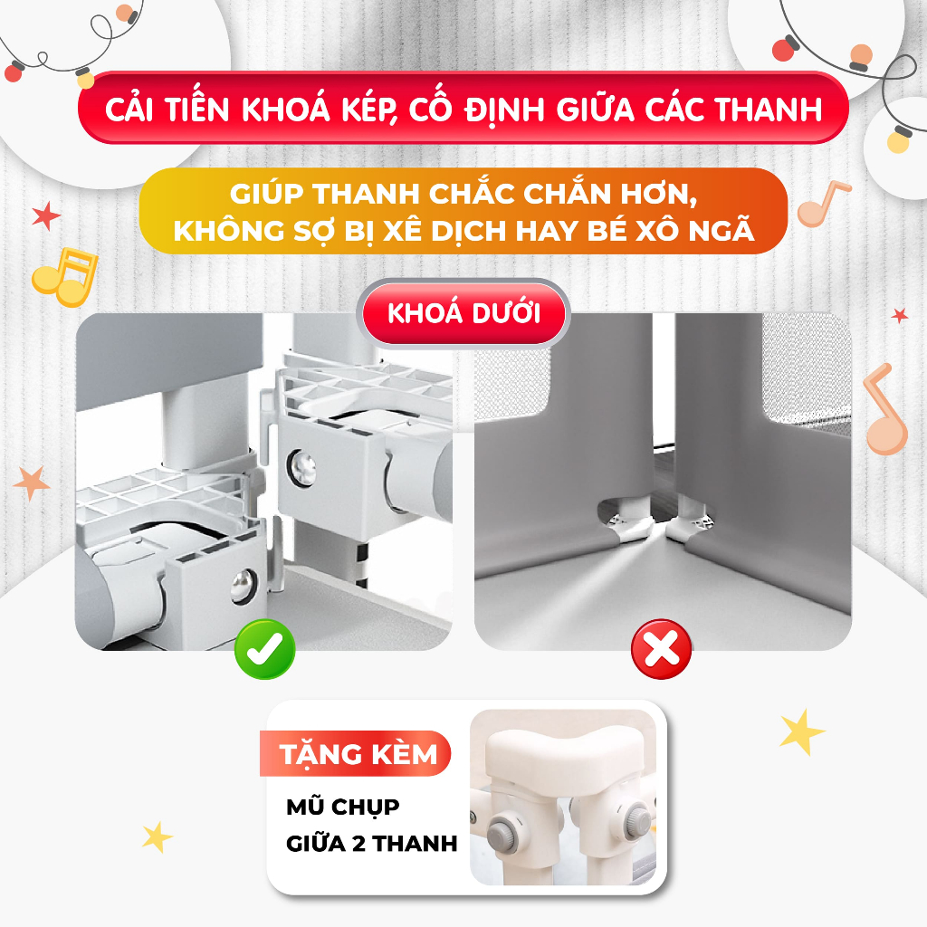 Thanh Chắn Giường Gấp Gọn Pakey Không Cần Lắp Ráp, Thanh Chắn Cải Tiến Nâng Hạ Tiện Lợi, Bảo Hành Trọn Đời