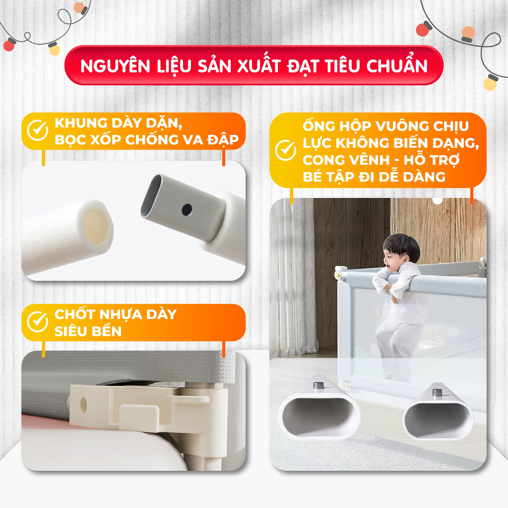 Thanh Chắn Giường Gấp Gọn Pakey Không Cần Lắp Ráp, Thanh Chắn Cải Tiến Nâng Hạ Tiện Lợi, Bảo Hành Trọn Đời