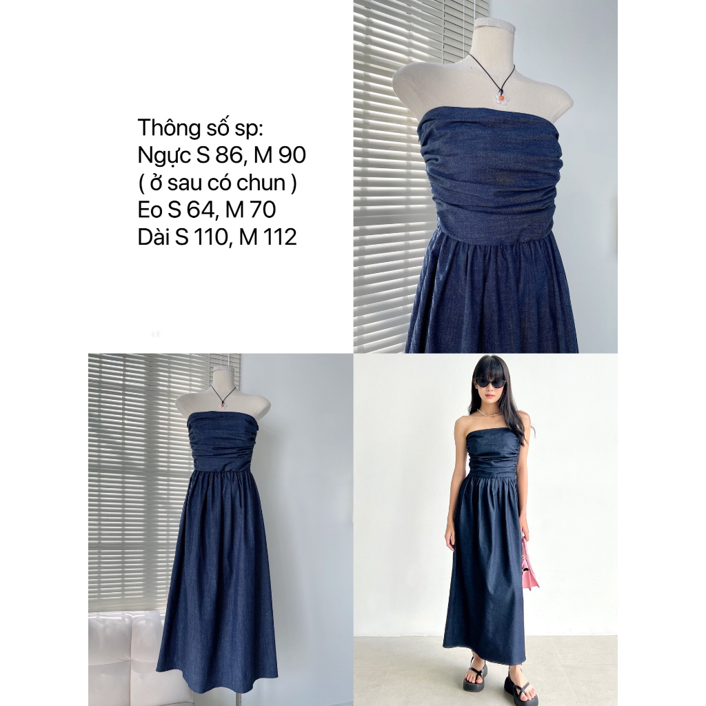 Đầm dài trễ vai thiết kế ôm ngực bo chun co giãn sang chảnh kèm dây kéo hông Gemboutique - Kaylun Dress