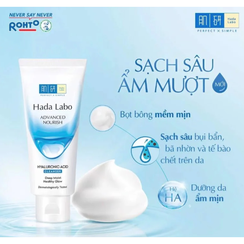 Ảnh Kem Rửa Mặt Dưỡng Ẩm Hada Labo (80g) 2