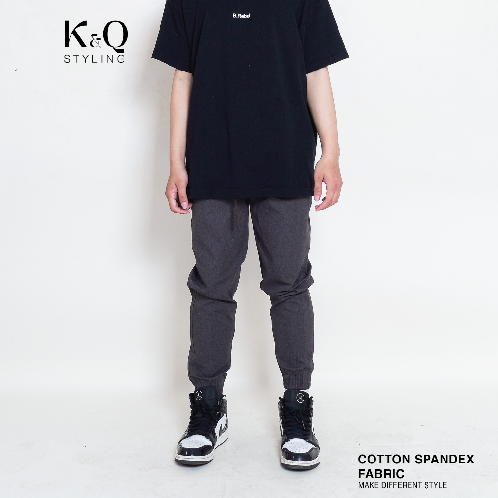 Ảnh Quần jogger kaki co giãn 4 chiều KQSTYLING xám tiêu cao cấp 1