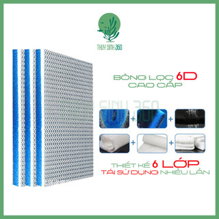 Bông Lọc 8D Thế Hệ Mới - Lọc Siêu Sạch Cho Hồ Cá Cảnh, Thủy Sinh - Tái Sử Dụng Nhiều Lần