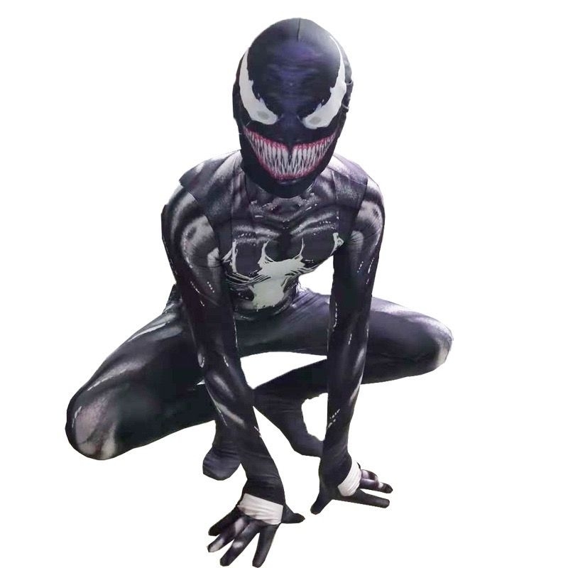 Bộ cosplay Venom đen loại mỏng cao cấp