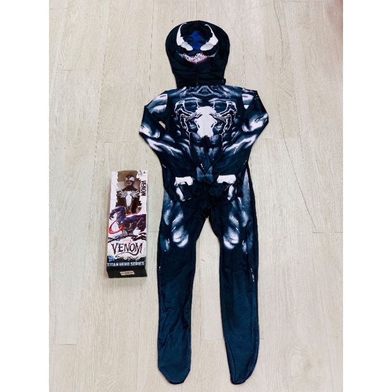 Bộ cosplay Venom đen loại mỏng cao cấp