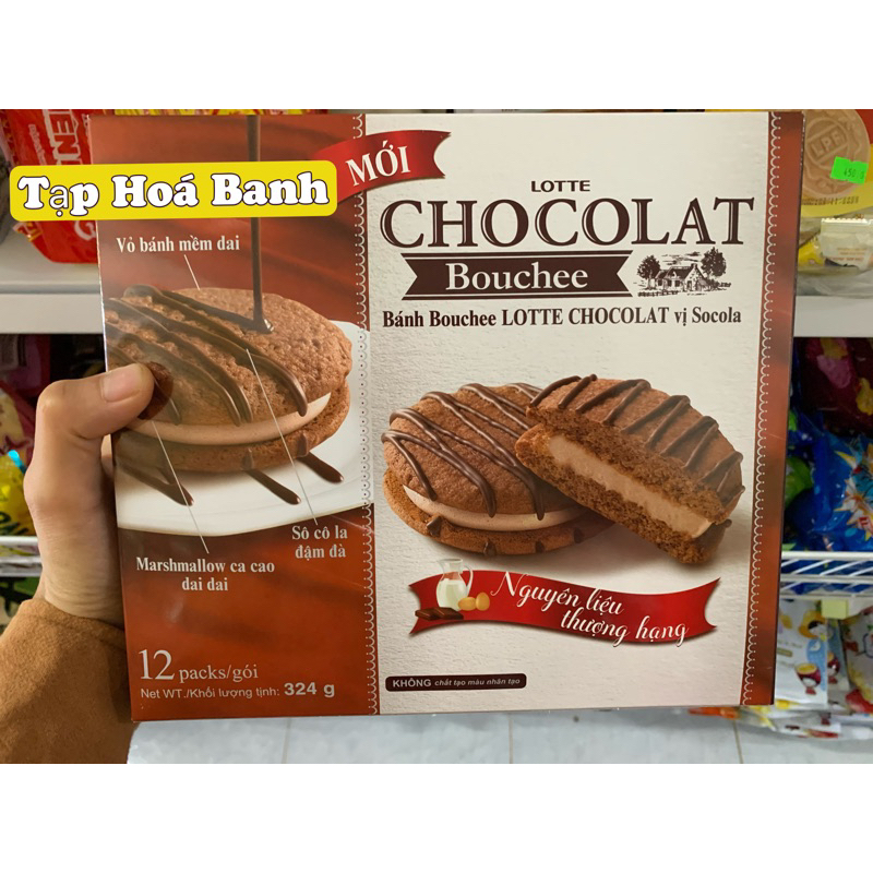 Bánh bouchee Lotte Chocolat socola | Shopee Việt Nam