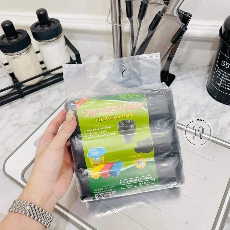 (Loại 400g) Combo 3 Cuộn Bao đựng rác size trung kích thước 55cmx65 cm ...