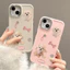 Ốp Điện Thoại Silicon Chống Sốc Họa Tiết Cún Con Phối Nút Kim Loại Cho IPhone 14 13 12 11 Pro Max XS X XR 8 7Plus sg1046