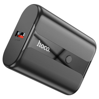 Pin Dự Phòng Hoco Q3 Pro 10000 USB-A QC 3.0 22.5W và TypeC PD 20W, Thiết kế nhỏ gọn (Đen) - Phụ Kiện Nhất Tín