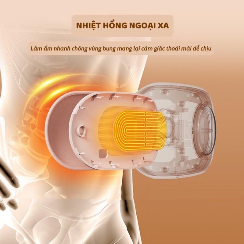 Đai chườm nóng mát xa bụng kinh, Máy chườm ấm massage tử cung, Túi chườm sưởi cho bạn gái đến kì dâu