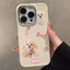 Ốp Điện Thoại Silicon Chống Sốc Họa Tiết Cún Con Phối Nút Kim Loại Cho IPhone 14 13 12 11 Pro Max XS X XR 8 7Plus sg1046