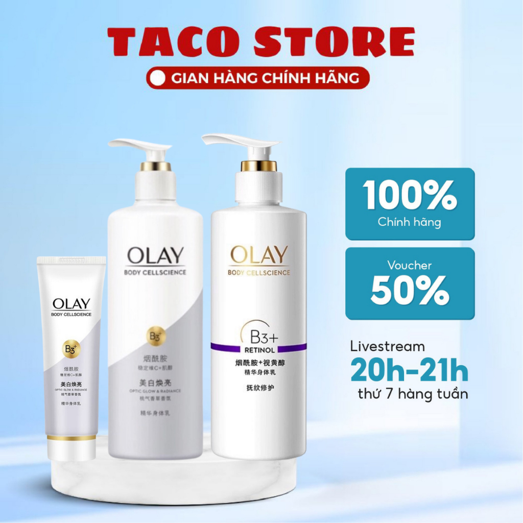 Sữa Dưỡng Thể OLAY Vitamin B3+ Retinol/Vitamin C Olay Bright Ultra Whitening Shopee Việt Nam