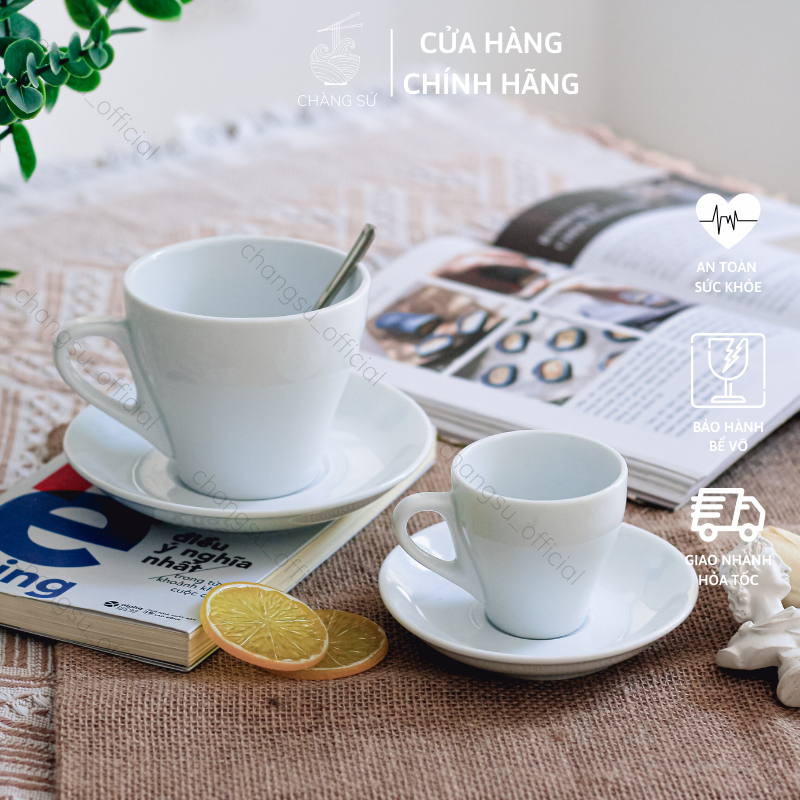 Ly cà phê Latte, ly cà phê Espresso dày dặn cao cấp Dílo và đĩa lót ...